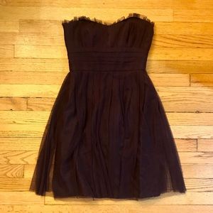 Vera Wang Tulle Plum Dress
